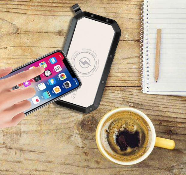 Solar Wireless Power Bank with Torch