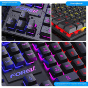 Black Luminous Keyboard and Mouse