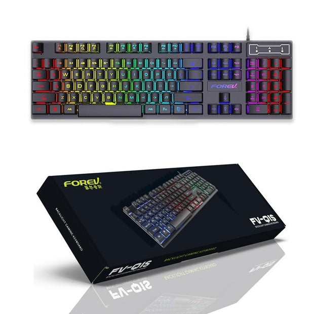 Black Luminous Keyboard and Mouse